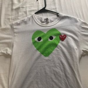 CDG comme des garcons big green heart tee shirt